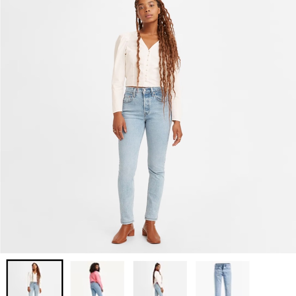 Levi’s 501 skinny high rise jeans